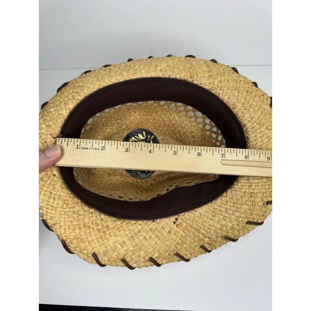 Charlie 1 Horse Hat Cowboy Wild Horse M Beige Straw Vented Wide Brim Western